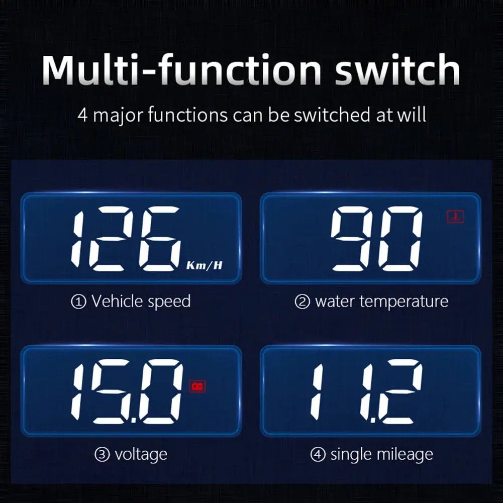 Speed and Temp Readout HUD for Drivers