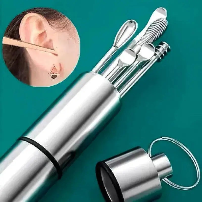 Spiral Ear Cleaning Kit 6 Piece Safe Ear Care Set Essentials