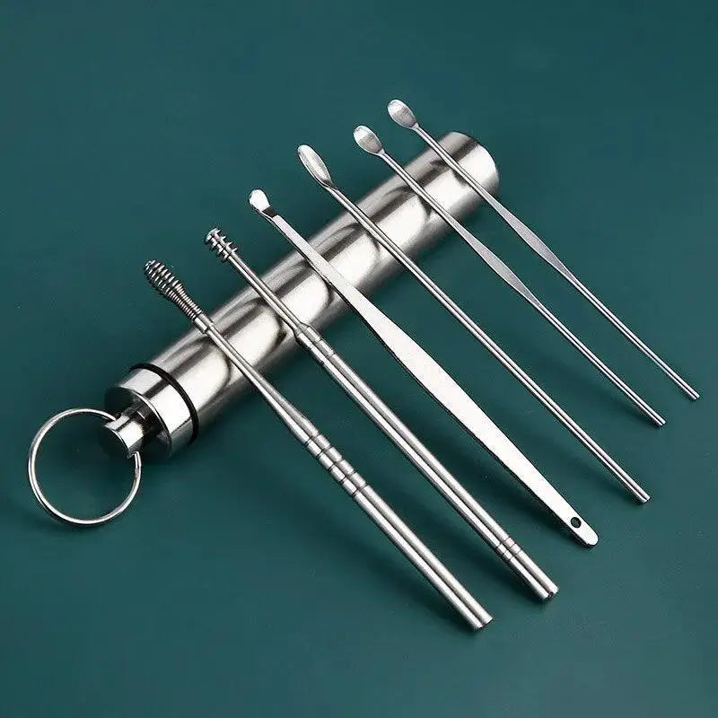 Spiral Ear Cleaning Kit 6 Piece Safe Ear Care Set Essentials