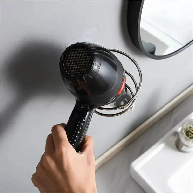 Spiral Hair Dryer Holder Wall Mounted Bathroom Organizer
