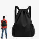 Sports Drawstring Backpack Large Capacity Gym Swim Bag