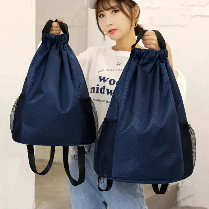 Sports Drawstring Backpack Large Capacity Gym Swim Bag