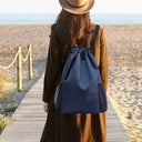 Sports Drawstring Backpack Large Capacity Gym Swim Bag