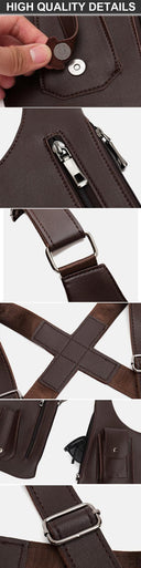 Medieval Leather Harness Holster Bag Hidden Anti-theft Wallet