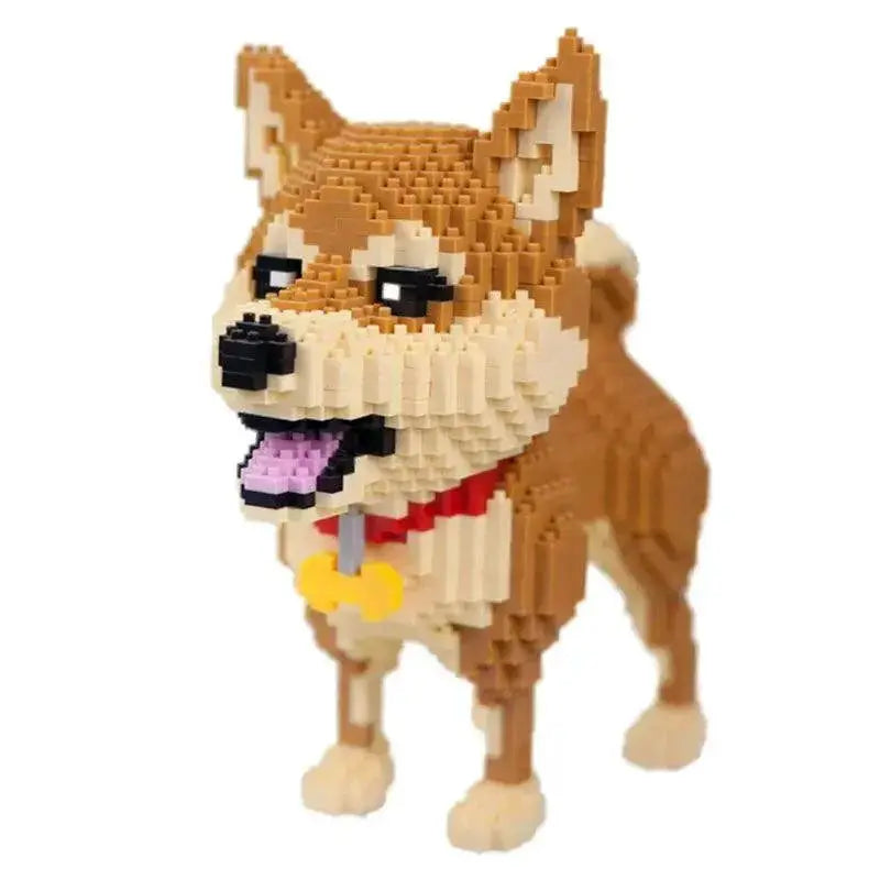 Squirrel Shiba Inu Black Cat Pet Style Building Blocks Kit