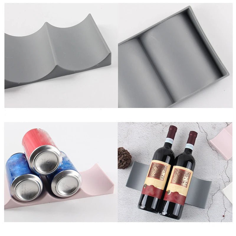 Stackable Wine Bottle Rack For Countertop Holds 10 Bottles Food Grade PP Plastic