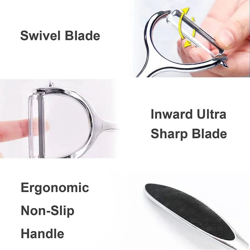Stainless Steel 3 Blade Vegetable Peeler And Grater All In One Kitchen Tool Plus