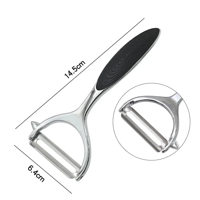 Stainless Steel 3 Blade Vegetable Peeler And Grater All In One Kitchen Tool Plus