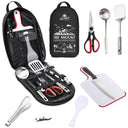 Stainless Steel 9-Piece Portable Camping Utensil Set