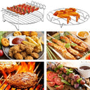 Stainless Steel Air Fryer Rack for BBQ Bread Grilling