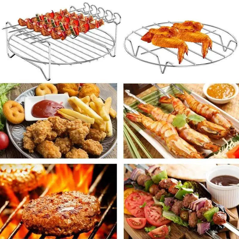 Stainless Steel Air Fryer Rack For Bbq Bread Grilling
