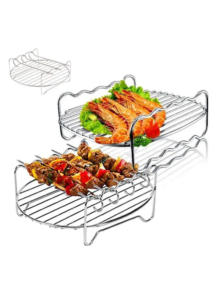 Stainless Steel Air Fryer Rack For Bbq Bread Grilling
