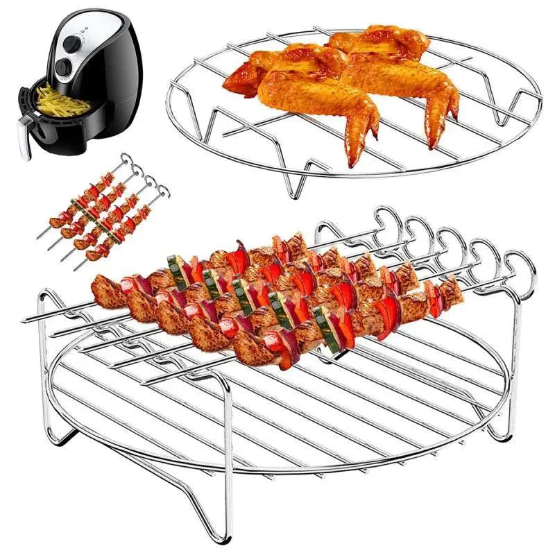 Stainless Steel Air Fryer Rack For Bbq Bread Grilling