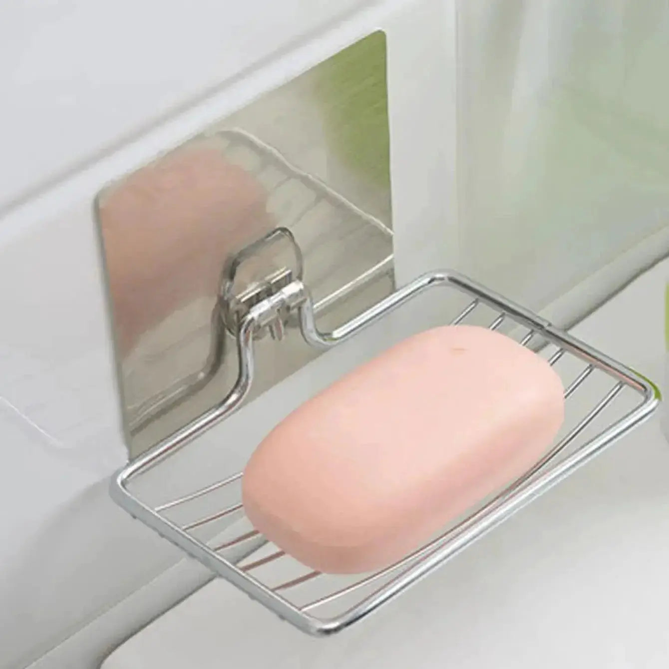 Stainless Steel Bathroom Soap Rack Wall Mounted Drain Shelf