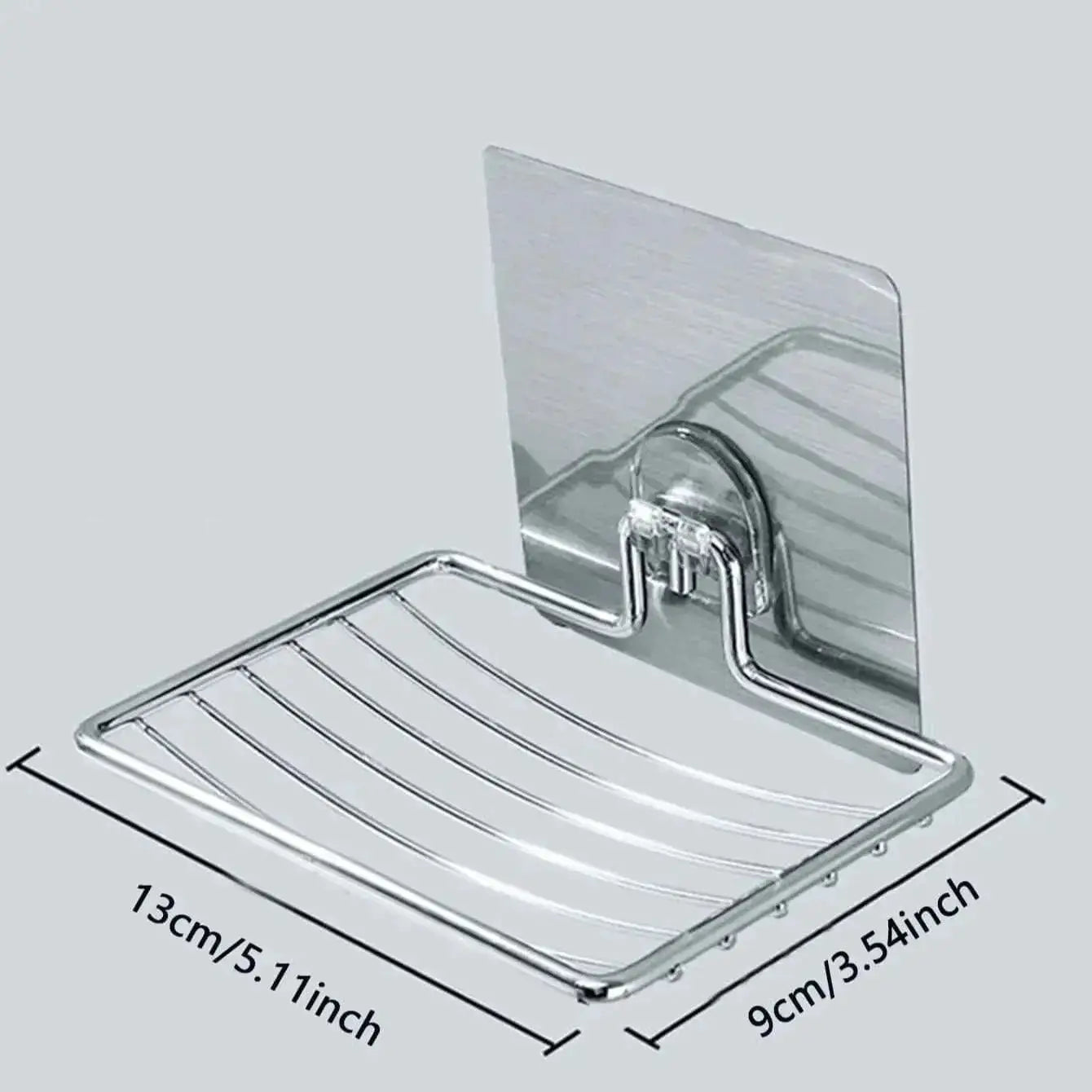 Stainless Steel Bathroom Soap Rack Wall Mounted Drain Shelf