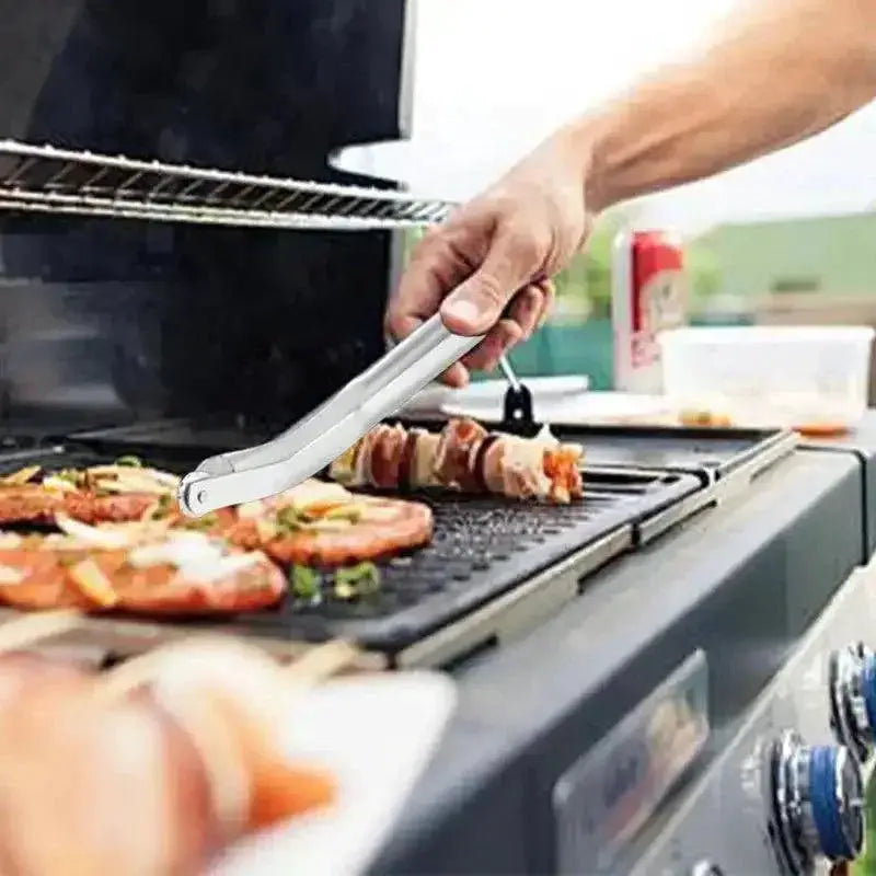 Stainless Steel Barbecue Sausage Turning Tongs Long Handle