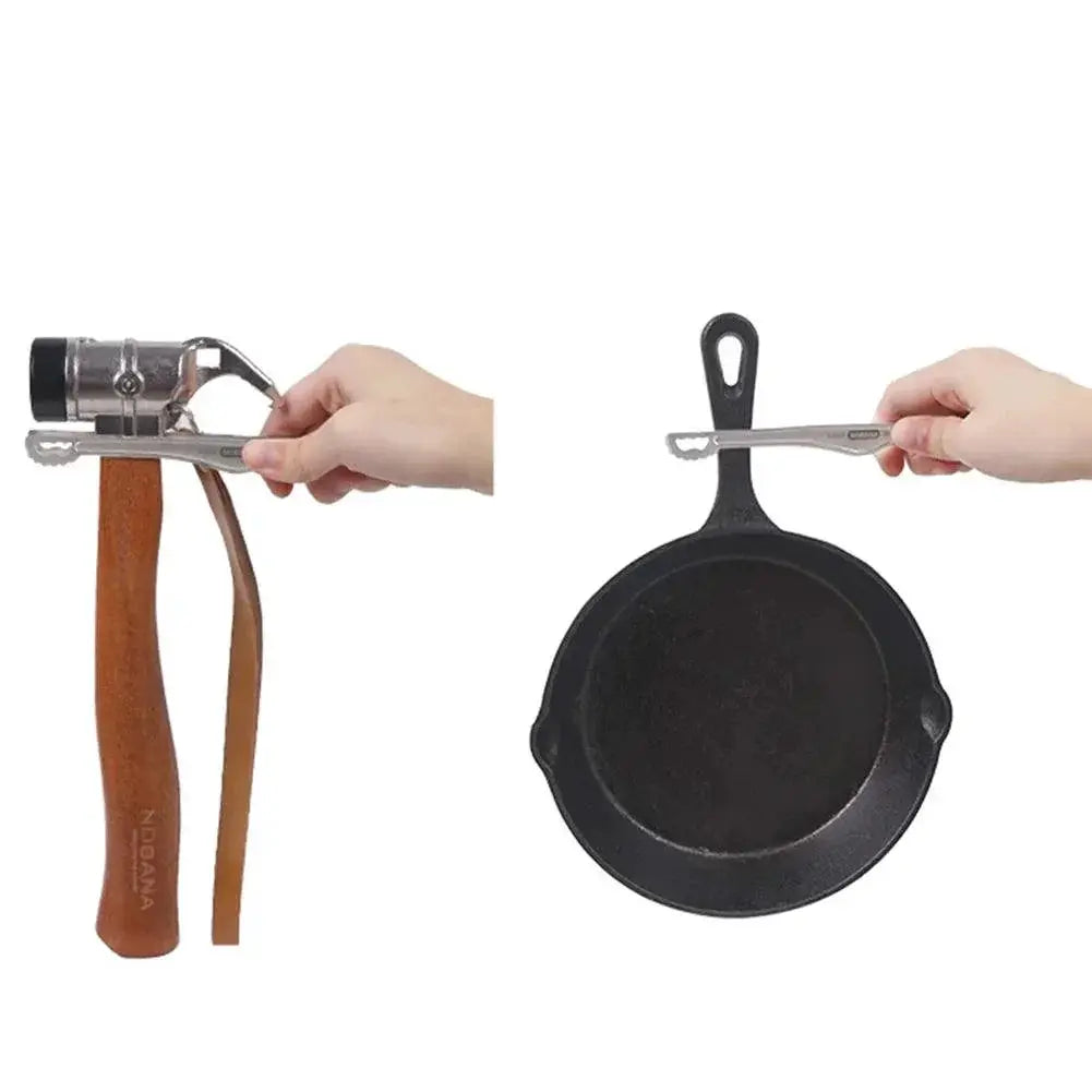 Ultralight Stainless Steel Camping BBQ Tongs For Grilling
