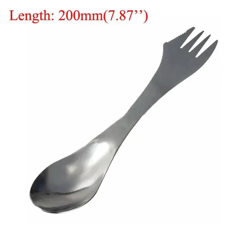 Stainless Steel Camping Utensil Set Folding Cutlery