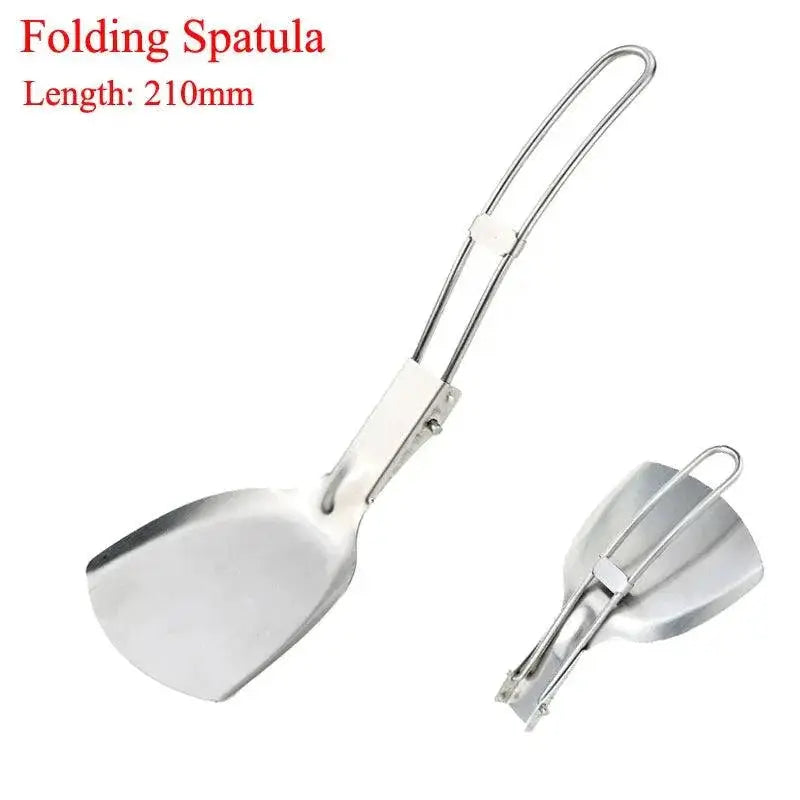 Stainless Steel Camping Utensil Set Folding Cutlery