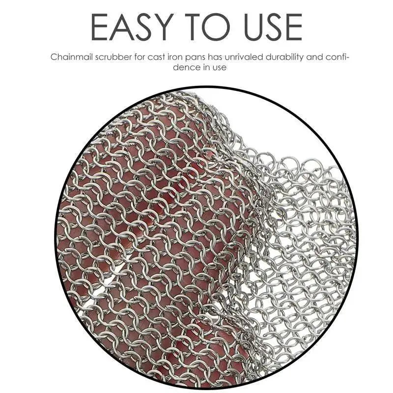 Stainless Steel Cast Iron Cleaner and Scrubber for Cookware