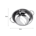 Stainless Steel Divided Hot Pot Cooker for Induction Stoves