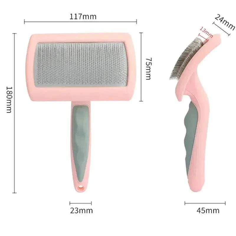 Stainless Steel Dog Cat Grooming Brush Massage Hair Remover