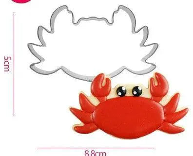 Stainless Steel Dolphin and Crab Cookie Cutters Eco Friendly