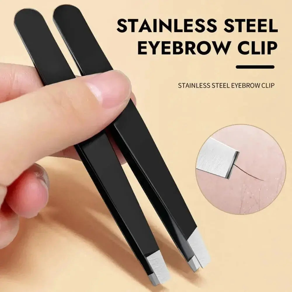 Stainless Steel Eyebrow Tweezer Set For Perfect Brows
