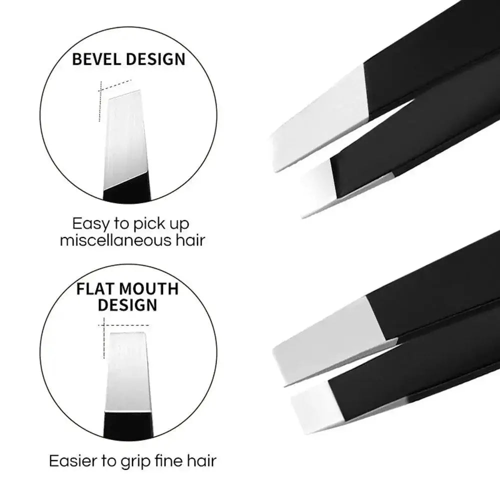 Stainless Steel Eyebrow Tweezer Set For Perfect Brows