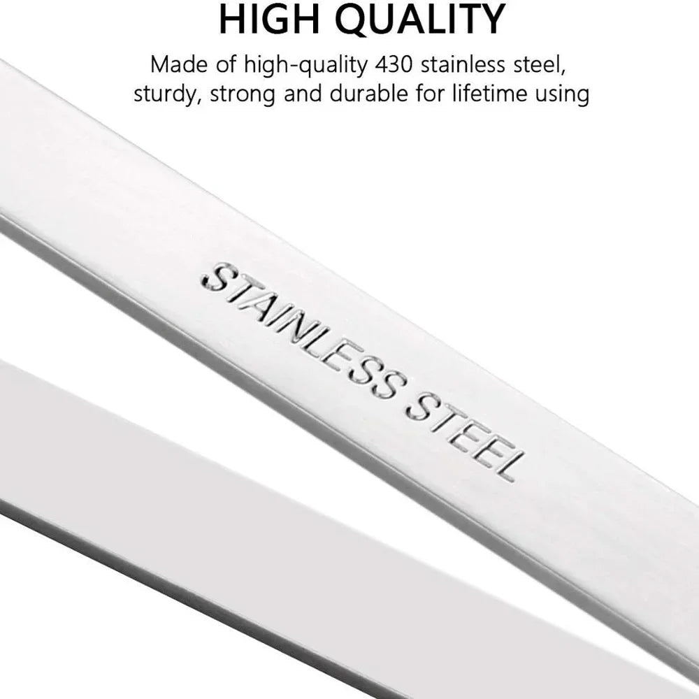Stainless Steel Fish Bone Tweezers Flat Slant Pliers 4.6 Inches Deboning ToolPro