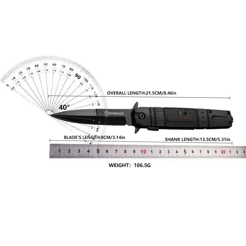 Stainless Steel Folding Knife Durable BBQ Camping Tool