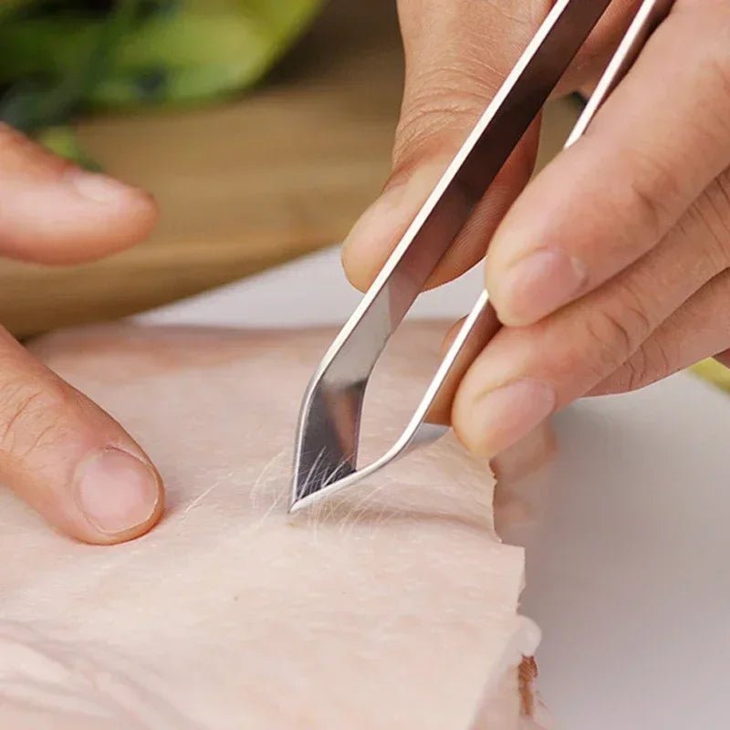 Stainless Steel Hair Puller Fish Bone Tweezers Eco Friendly KitchenTool Deboning