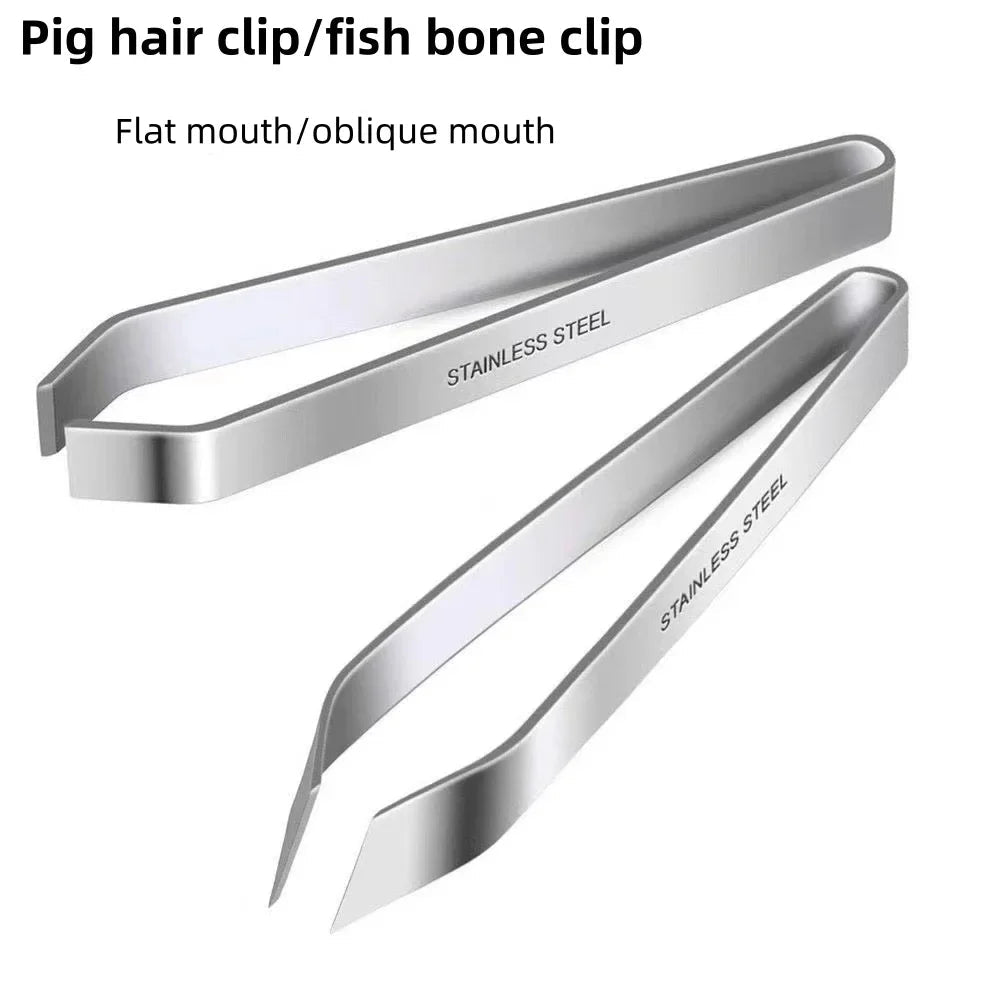 Stainless Steel Hair Puller Fish Bone Tweezers Eco Friendly KitchenTool Deboning
