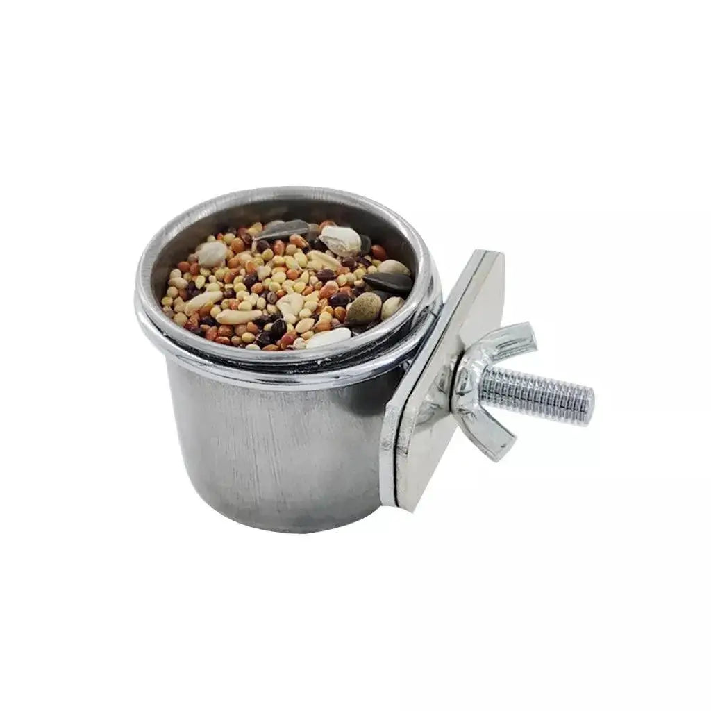 Stainless Steel Hanging Bird Feeder For Parakeet Lovebird