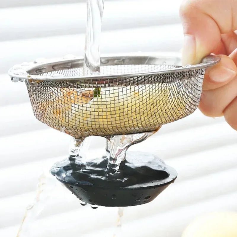Stainless Steel Kitchen And Bathroom Sink Filter Strainer Hair Drain Basket Mesh