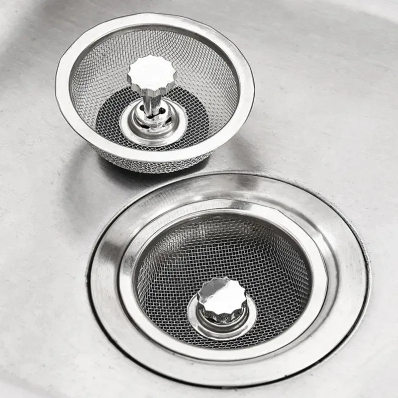 Stainless Steel Kitchen And Bathroom Sink Filter Strainer Hair Drain Basket Mesh