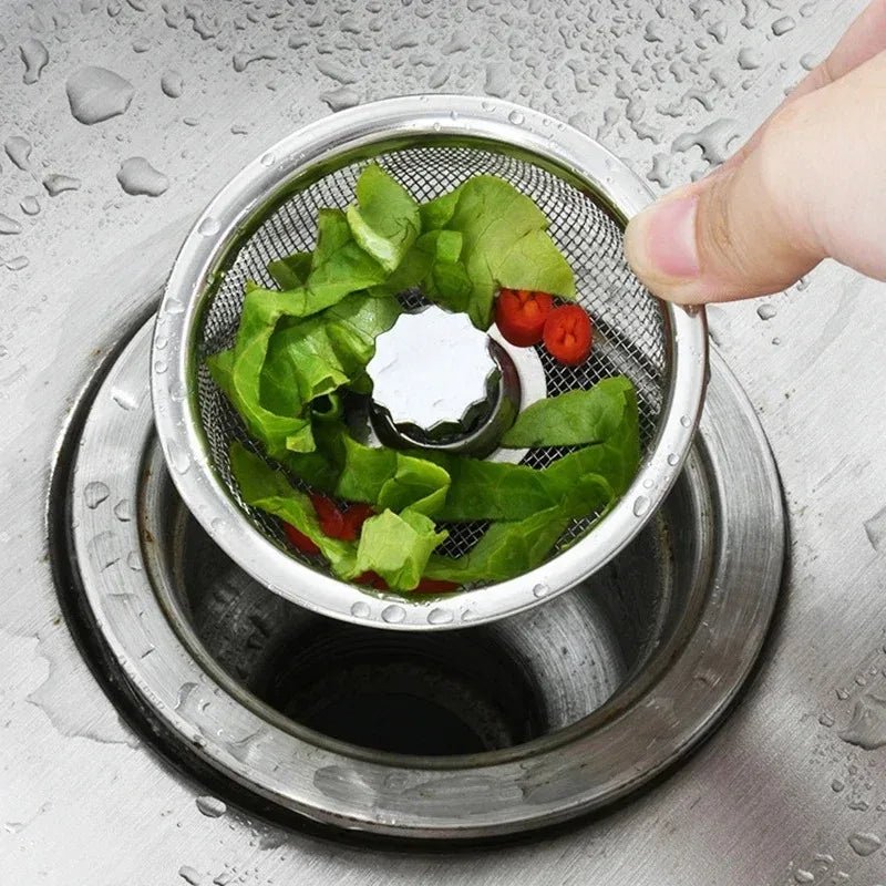 Stainless Steel Kitchen And Bathroom Sink Filter Strainer Hair Drain Basket Mesh