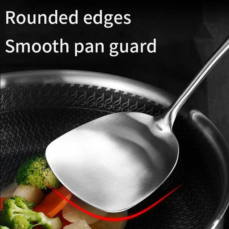 Stainless Steel Long Handle Wok Spatula Slotted Turner