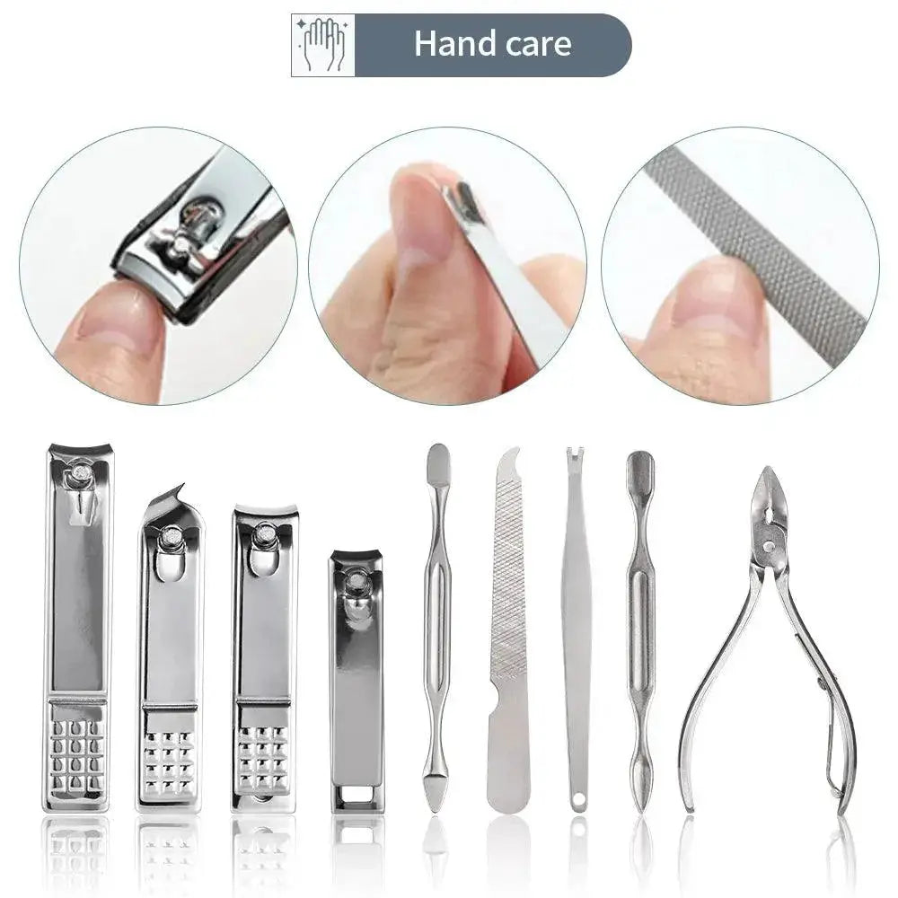 Stainless Steel Manicure Pedicure Kit Eco Friendly Storage