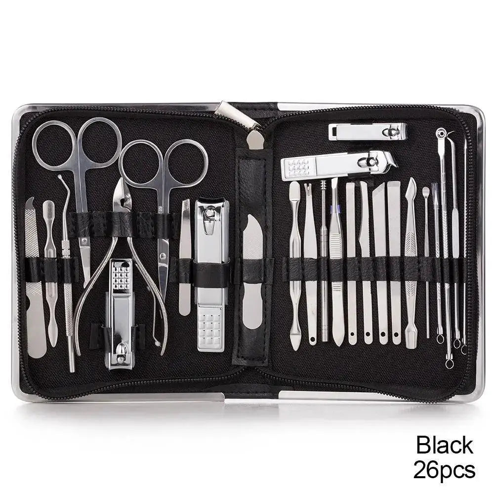 Stainless Steel Manicure Pedicure Kit Eco Friendly Storage