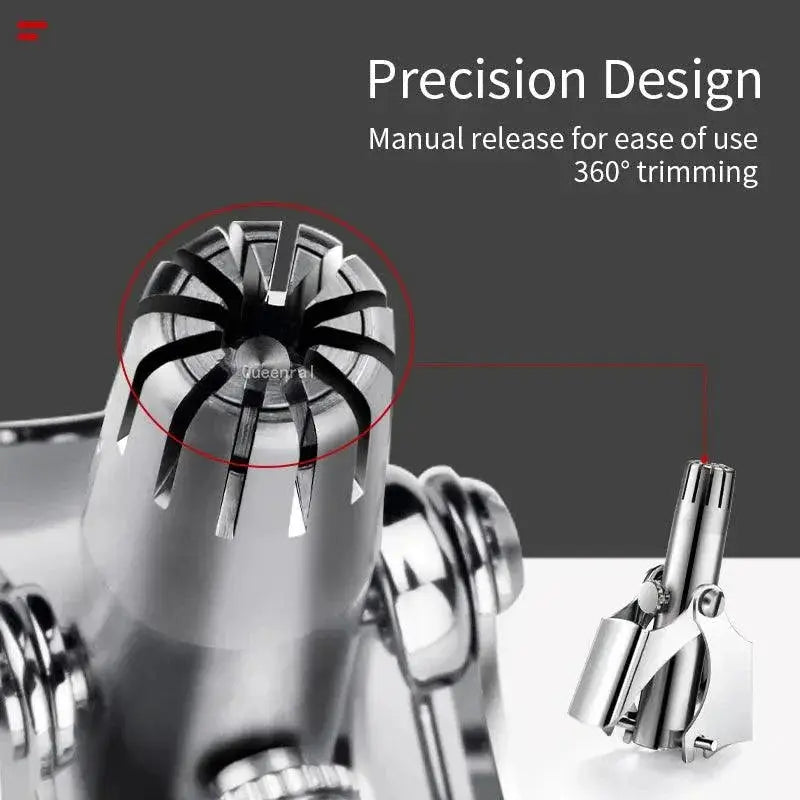 Stainless Steel Manual Nose And Ear Trimmer For Men Grooming
