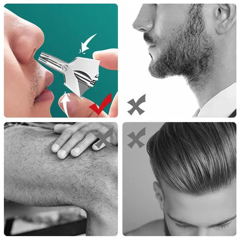 Stainless Steel Manual Nose And Ear Trimmer For Men Grooming