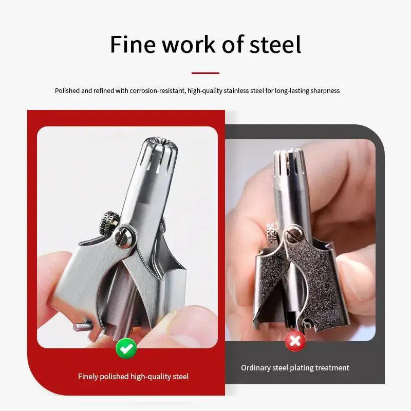 Stainless Steel Manual Nose And Ear Trimmer For Men Grooming