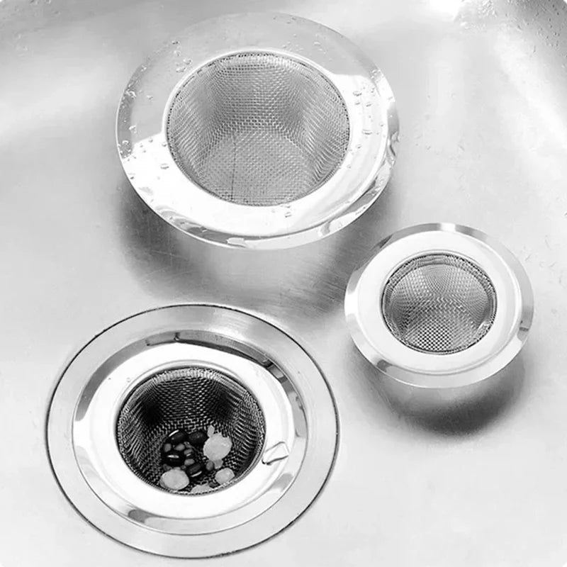 Stainless Steel Mesh Kitchen Sink Filter Strainer Bathroom Drain Screen