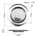 Stainless Steel Mesh Kitchen Sink Filter Strainer Bathroom Drain Screen