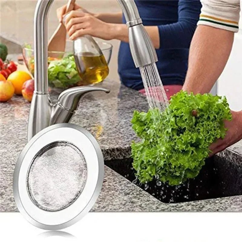 Stainless Steel Mesh Kitchen Sink Filter Strainer Bathroom Drain Screen