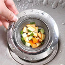 Stainless Steel Mesh Kitchen Sink Filter Strainer Bathroom Drain Screen