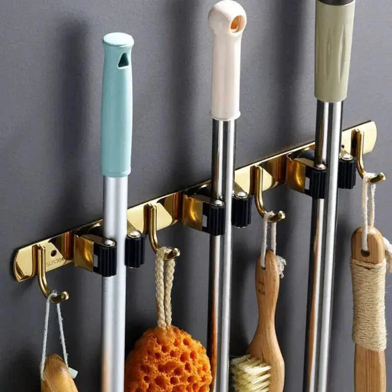 Stainless Steel Mop Holder Efficient Tool Storage Solutions