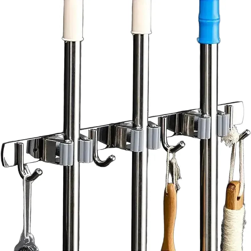 Space Saving Mop Holder for Wall Storage — product view 1