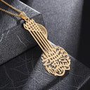 Stainless Steel Music Guitar Pendant Necklace for Men Ladies